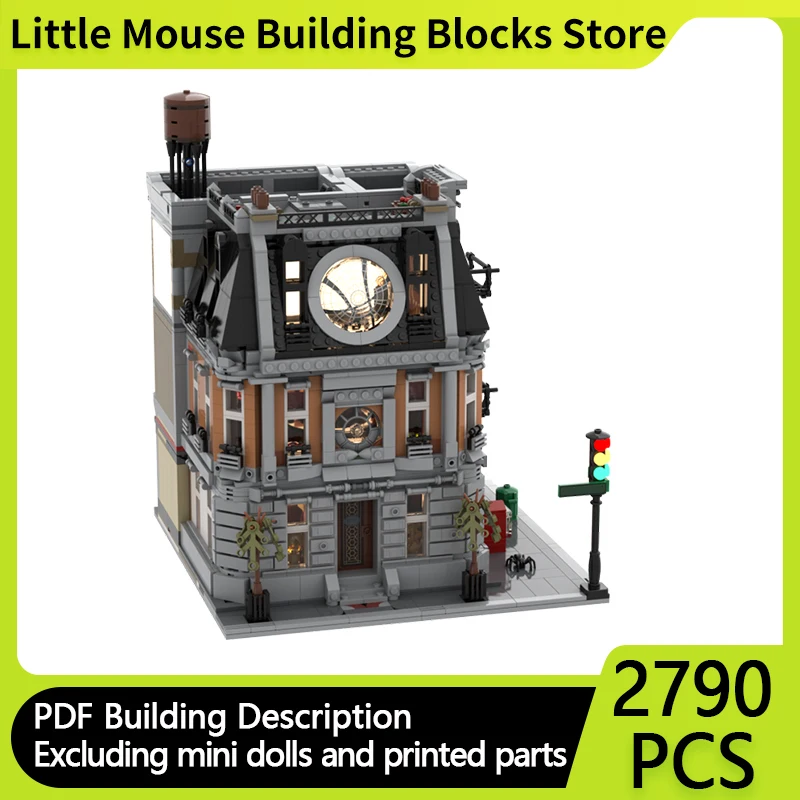 

City Street View Model MOC Building Bricks Town Residential Villa Modular Technology Gifts Holiday Assemble Children Toys Suit