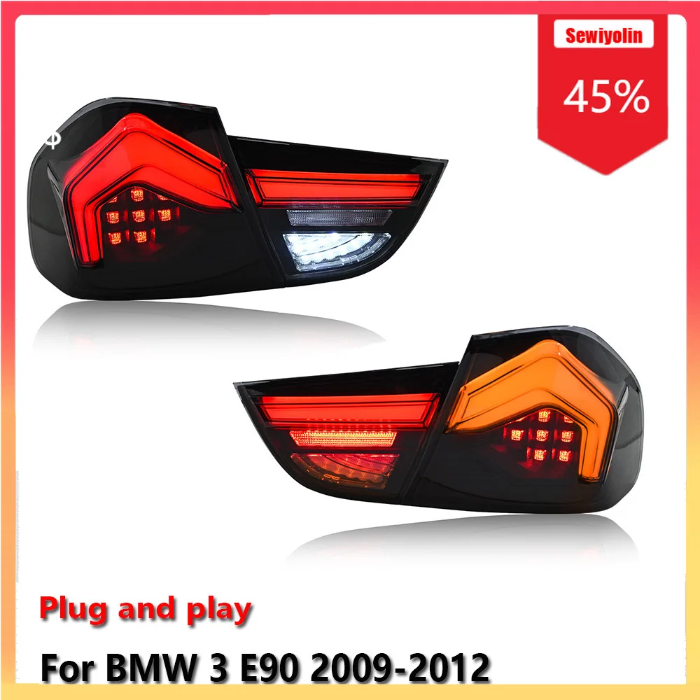 

Автомобильные светодиодные задние фонари, детали для BMW 3 E90 2009-2021, автоматические противотуманные DRL, стоп-сигнал, указатель поворота, Plug and Play