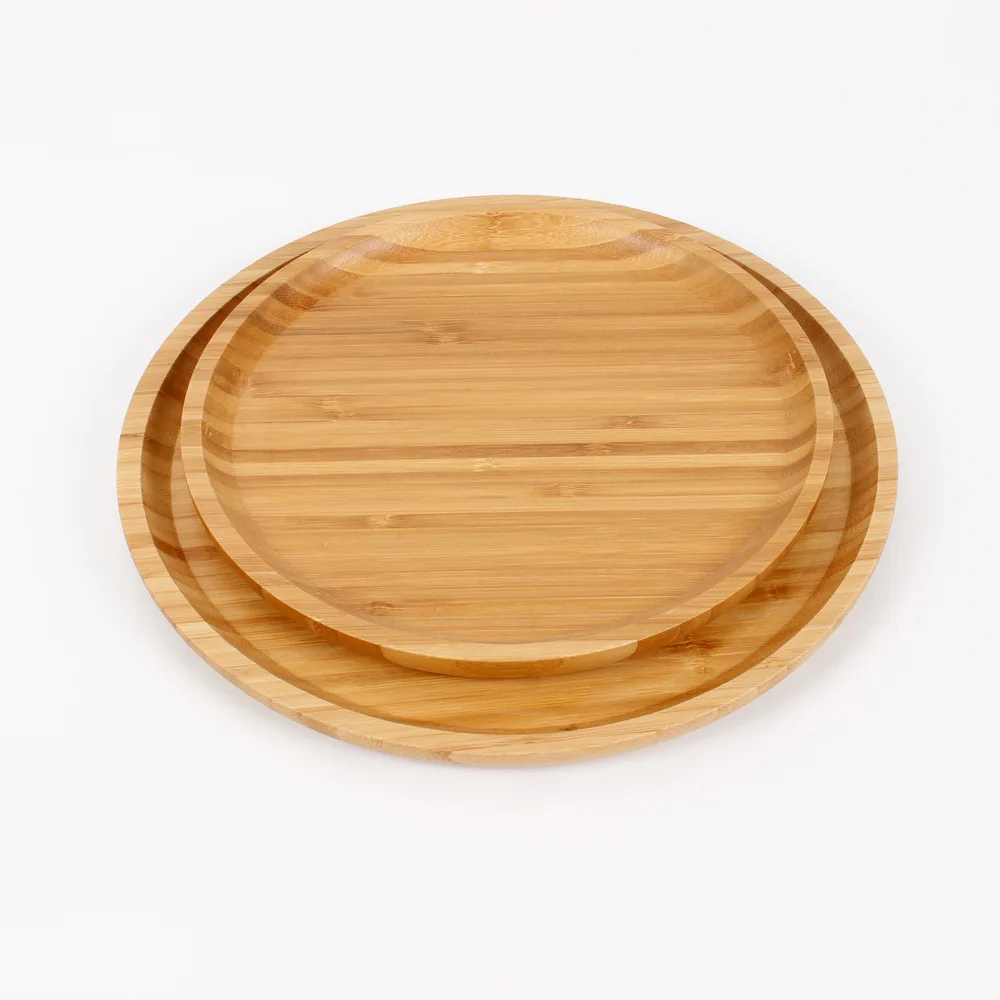 2023 New Plate Tray Wooden Bamboo Tray Household Wood Plate Japanese Dinner Plate Tea Tray Rectangular Tray Carving Plate