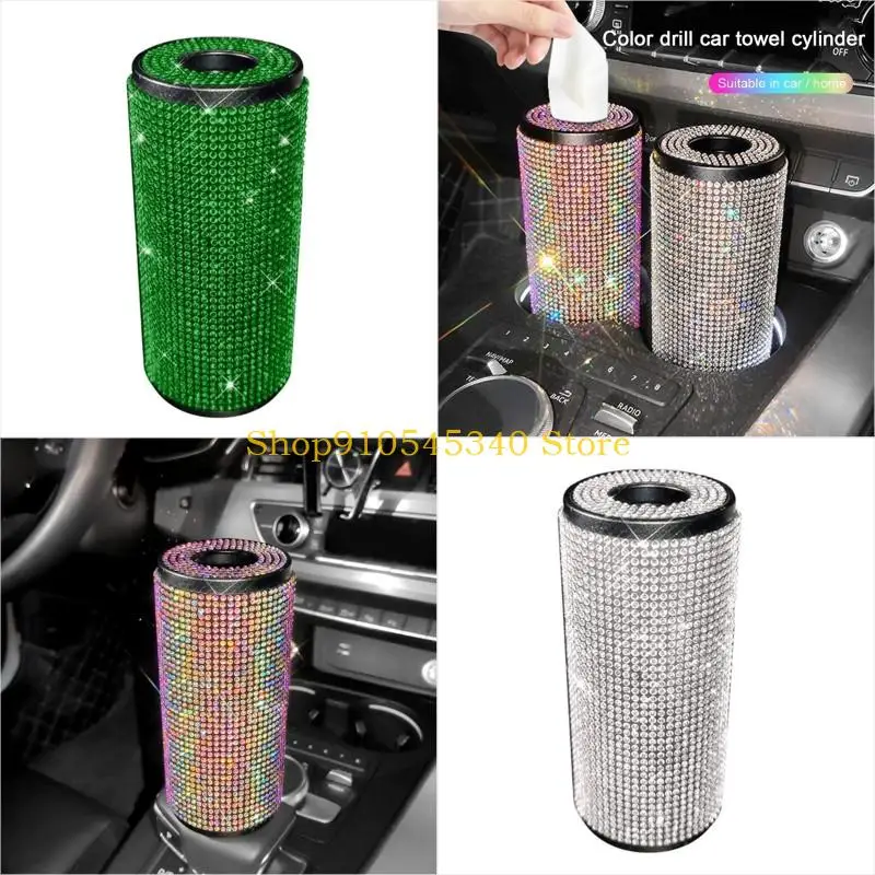 

U2JA Sparkling Crystal Car Tissue Box Creative Diamonds Napkins Holder Decorative for Car Interior Accessories & Home Decors