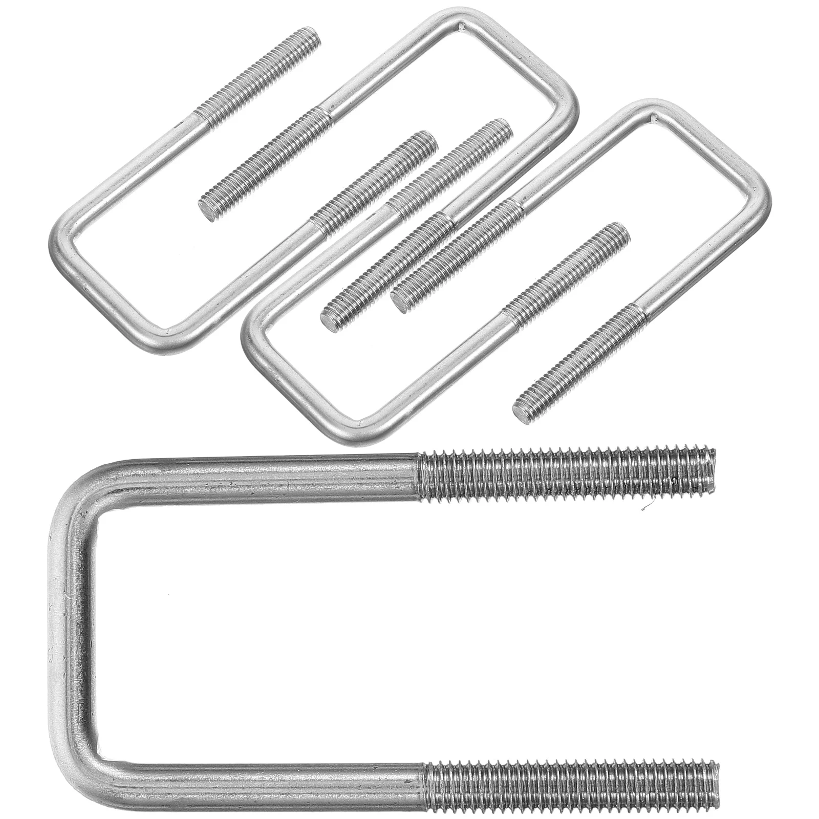 

5 Pcs U-shaped Square Card Rectangular Bolts Trailer Stainless Steel Clamp U-bolts