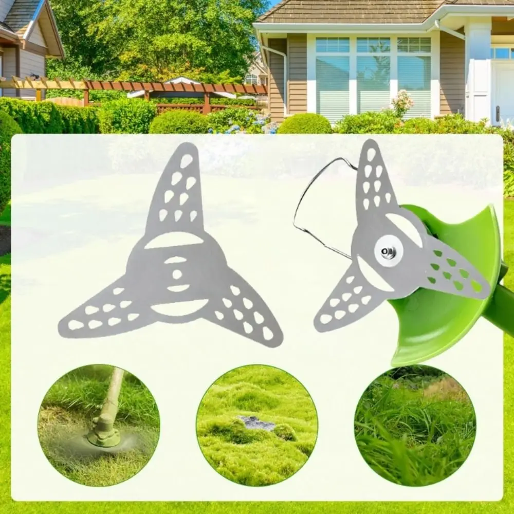 3 dentes aparador de grama cabeças cortador de aço inoxidável multifuncional cortador de escova cortador mental peças cortador de escova aparador