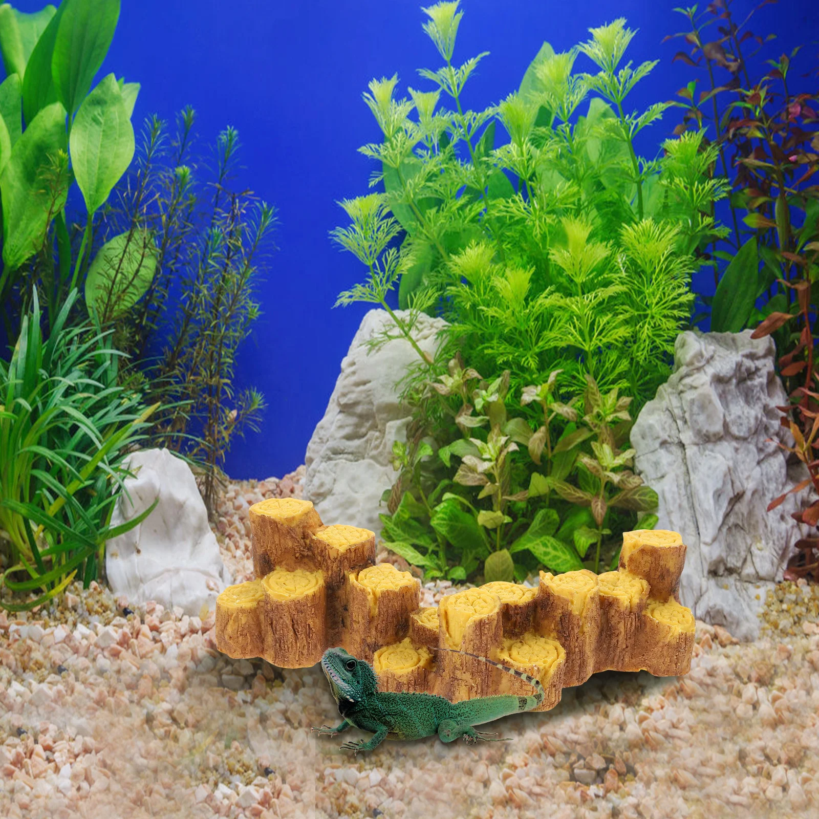 

Resin Tree Stump Basking Platform Turtle Ramp Tortoise Climbing Dock Reptile Tank Landscape Turtle Platform Tree Stump Ramp