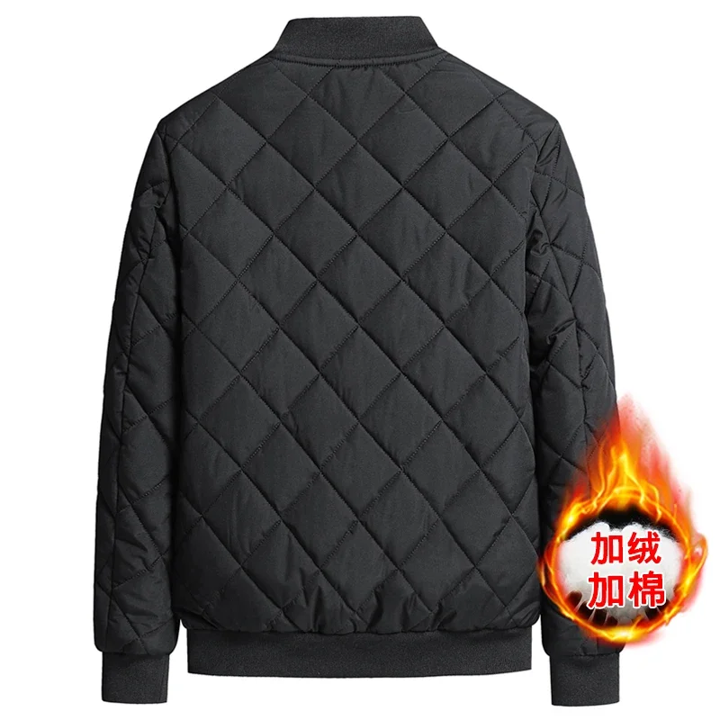 Winter Thick Fleece Jacket Men Causal Cotton Padded Jacket Thicken Fleece Warm Coats Men Streetwear Quilted Jackets 8XL Overcoat