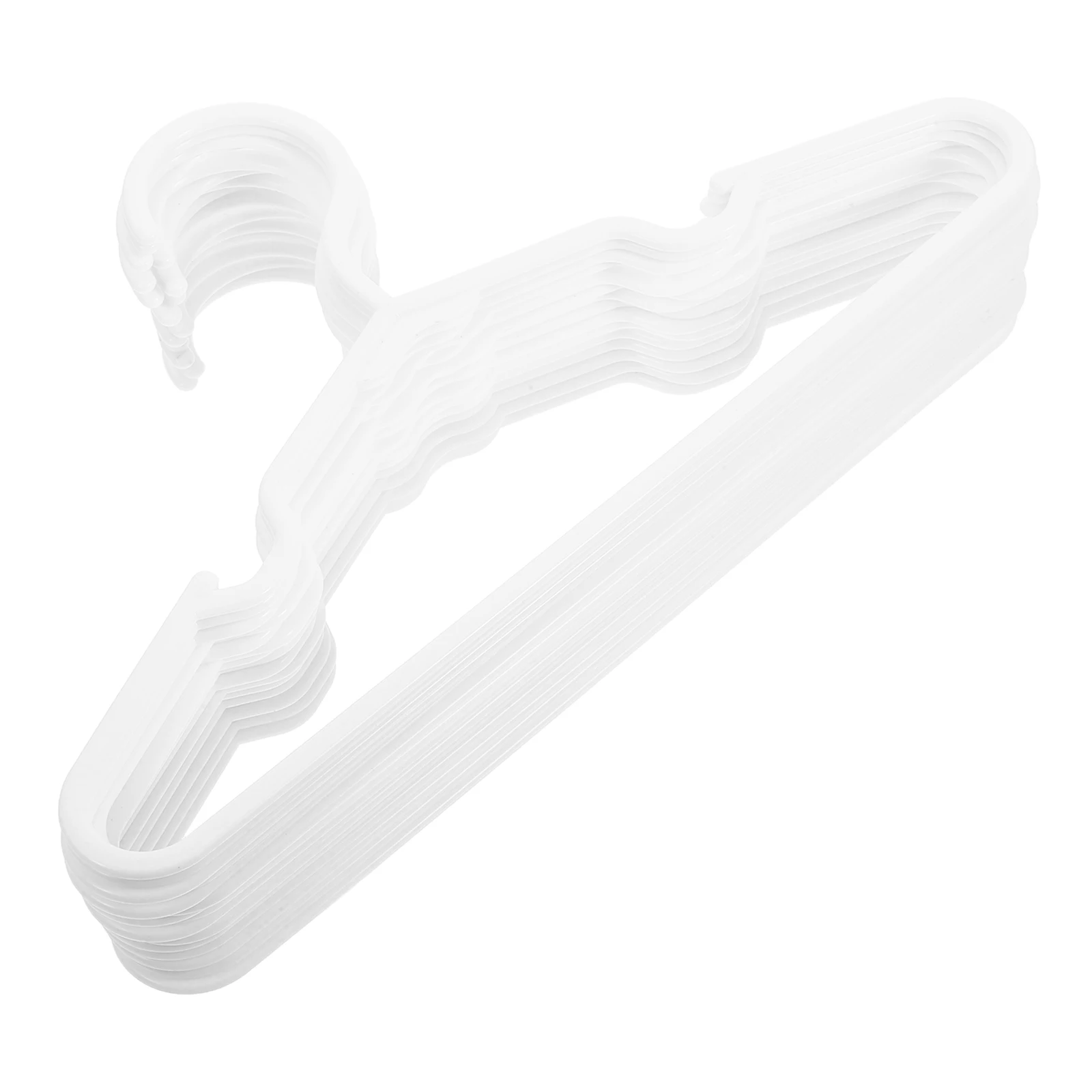 

50pcs Children Hangers Baby Clothes Non Slip Wide Neck Plastic White Closet Storage Shirt Space Saving Travel Accessories