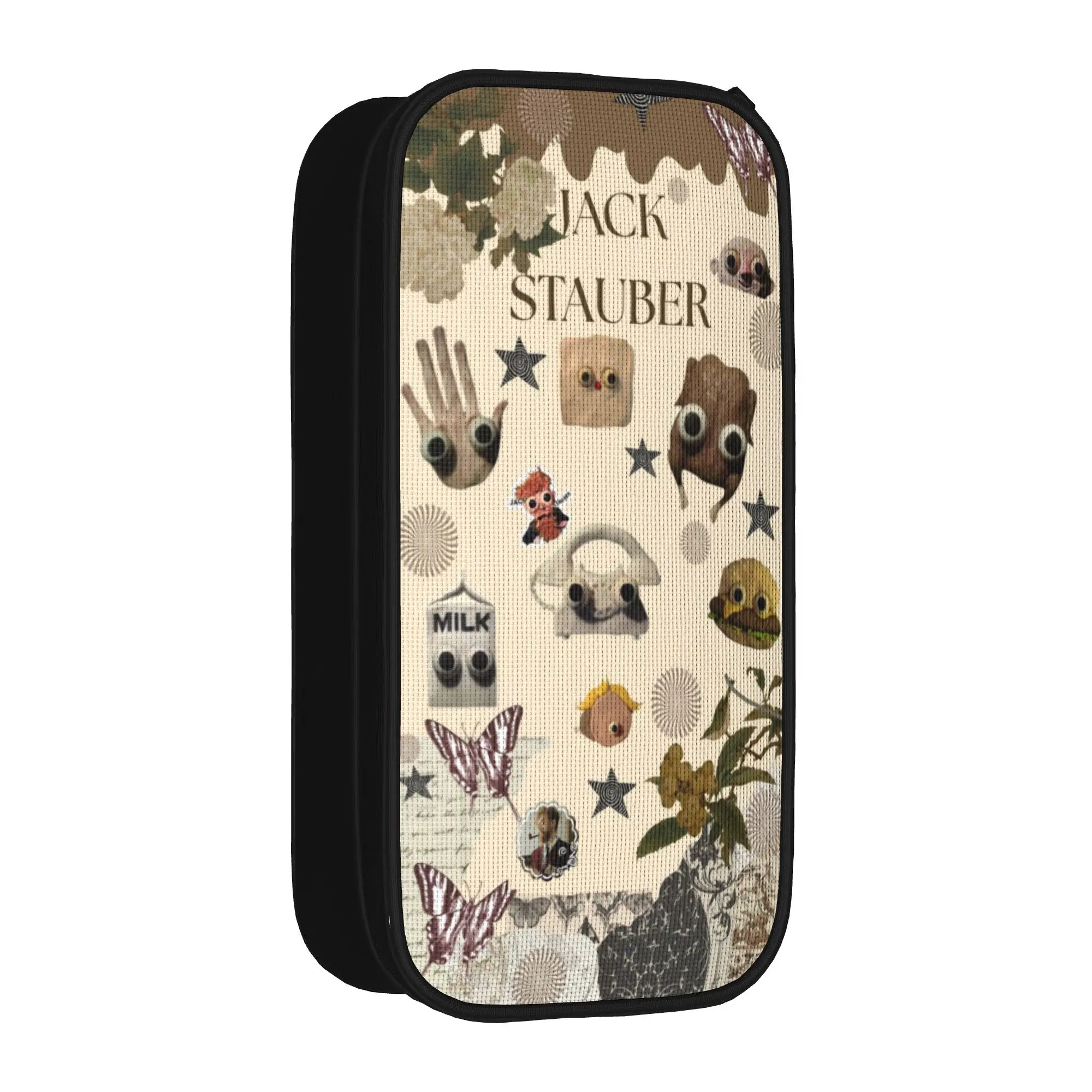 Jack Stauber Mix Pencil Case Creative   Pen Bag Kids Large Storage School Supplies Zipper Pencil Pouch
