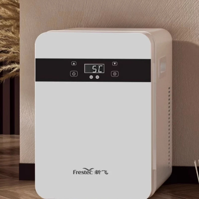 20L Car Refrigerator Dual Zone Portable Mini Fridge Freezer with 2 Layers Thermoelectric Cooler Warmer for Vehicle Home Dorm Use