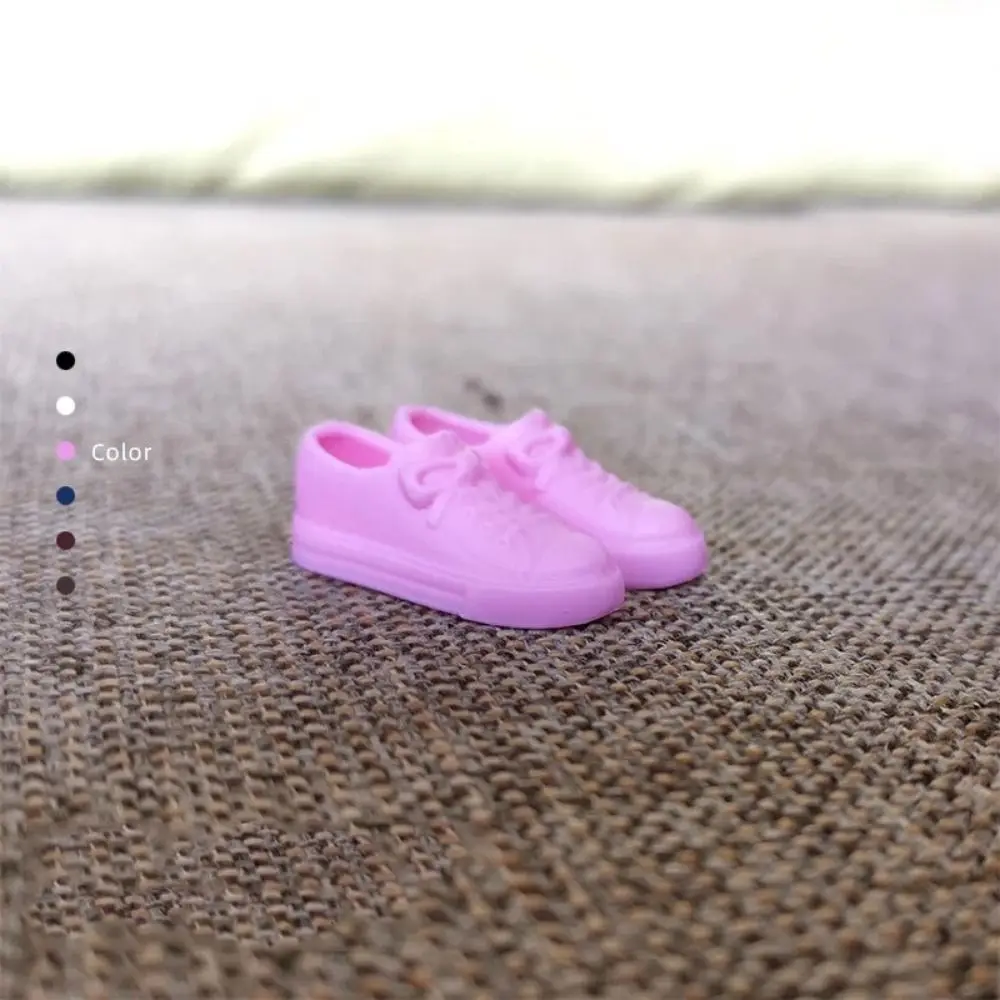 

Round Toe 30cm Doll Sneakers Solid Color Sneakers 1/6 Doll Shoes Mini Plastic PVC Doll Casual Shoes 2cm Fit for Foot Length 2cm