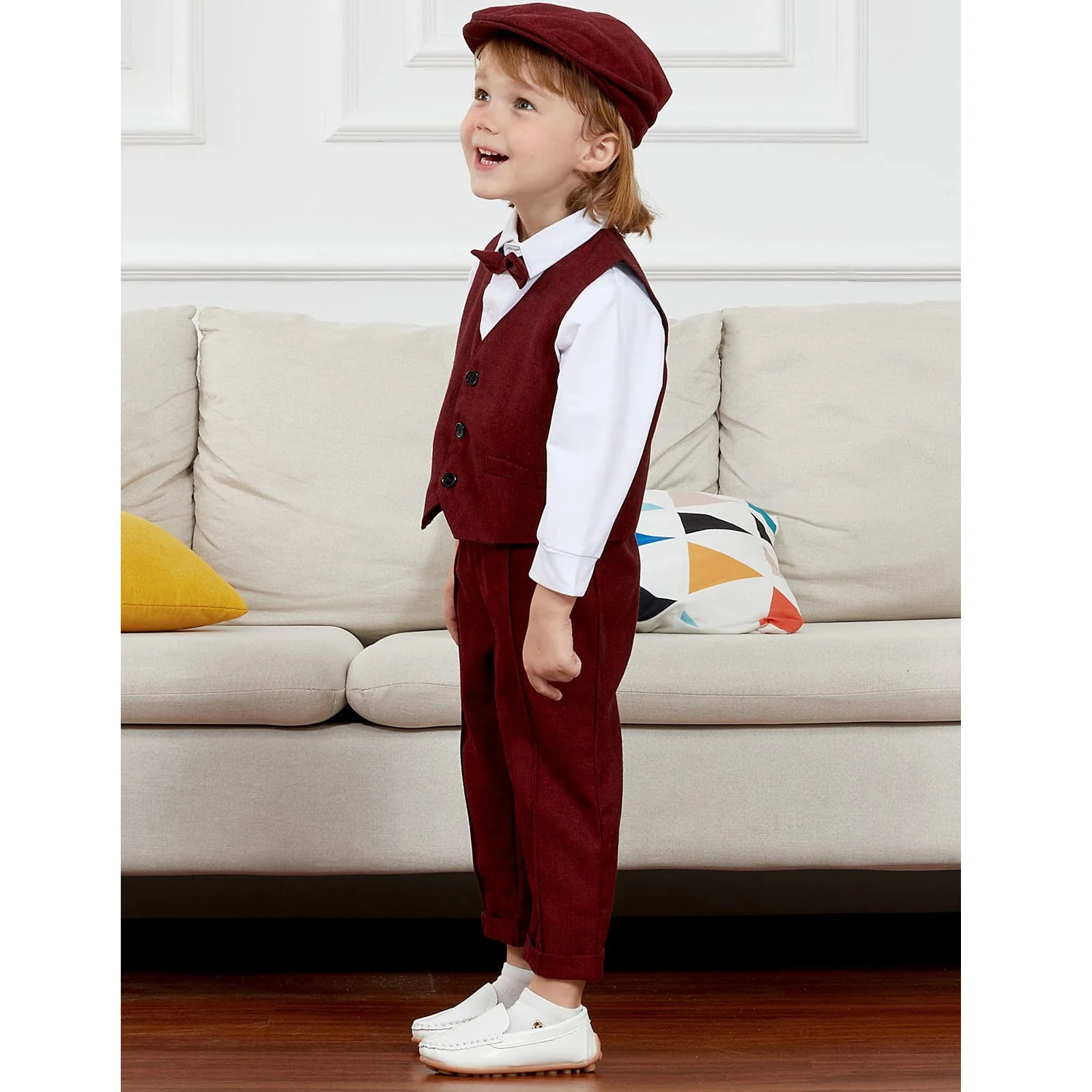 Baby Boys Suit Outfits Sets Newborn Boy Christening Romper Clothing Set Infant Wedding Party Jumpsuit Toddler Formal Long Sleeve