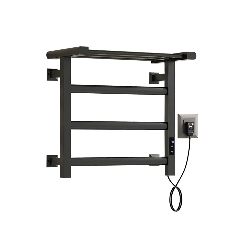 رف تجفيف لتدفئة الحمام، رف منشفة تسخين من ألياف الكربون المنزلية الذكية