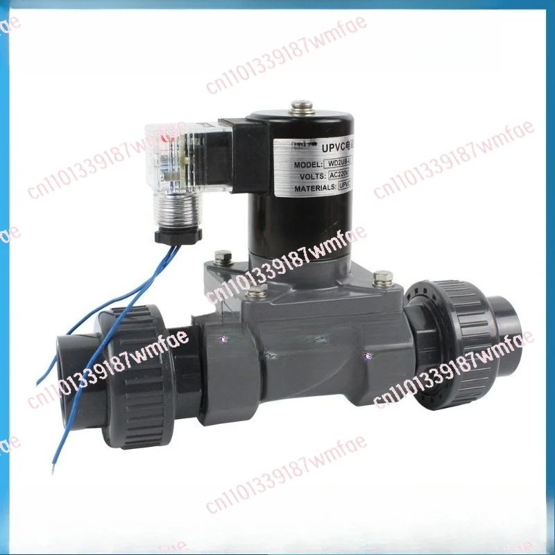 PVC solenoid valve anti-corrosion plastic UPVC chemical dosing sulfur hydrochloric acid corrosion resistance normally closed