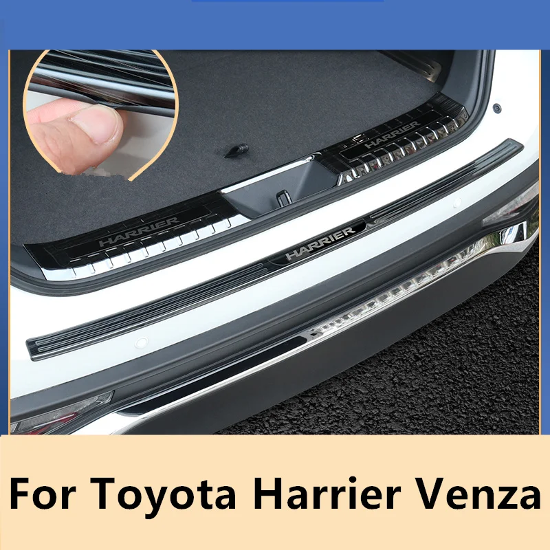 For Toyota Harrier Venza XU80 2020-2022 rear fender trunk stainless steel welcome pedal sticker interior high quality