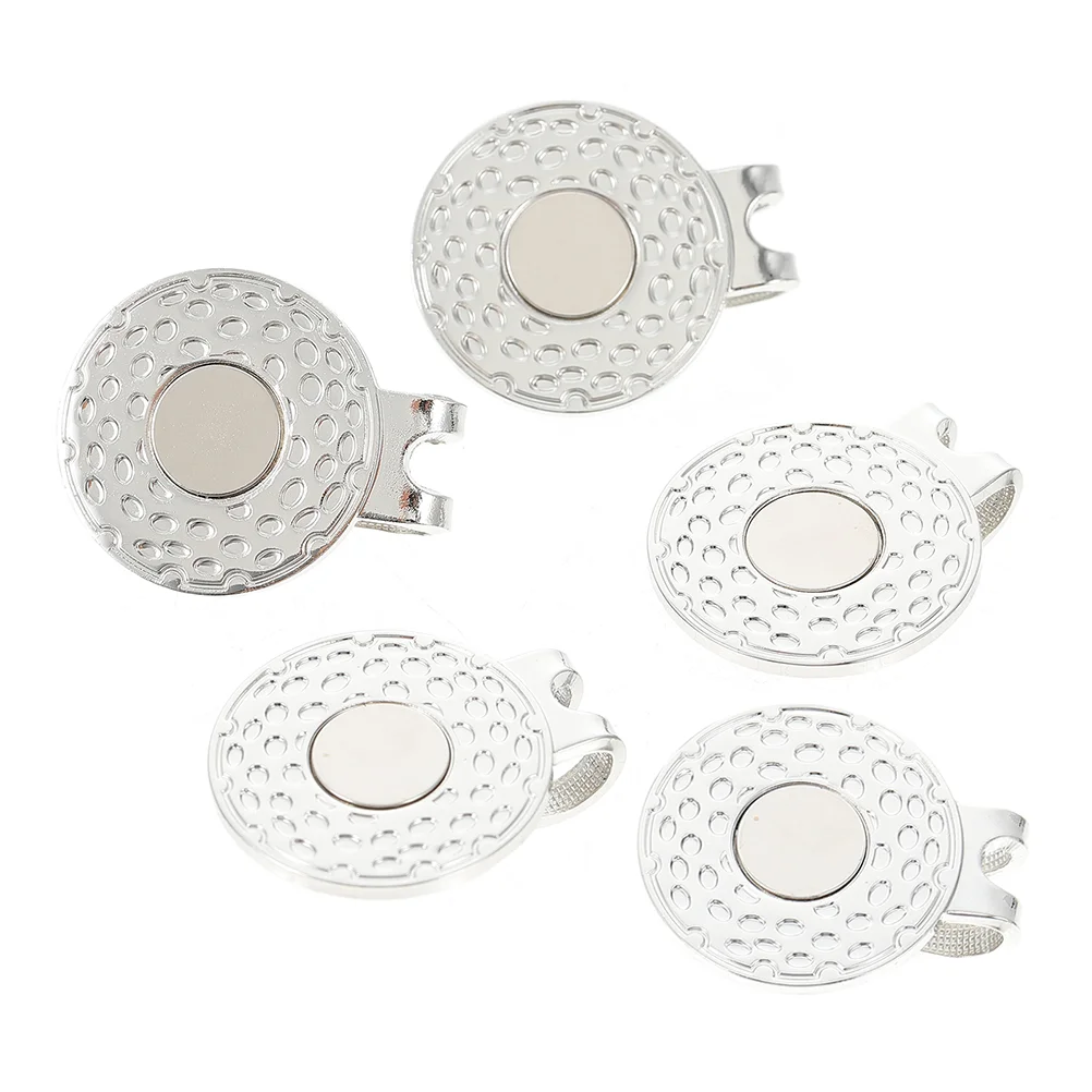 

5 Pcs Golf Hat Clip Vibrant Color Smooth Polished Zinc Alloy Portable Golfs Marker Delicate Hat Clip Lightweight Easy