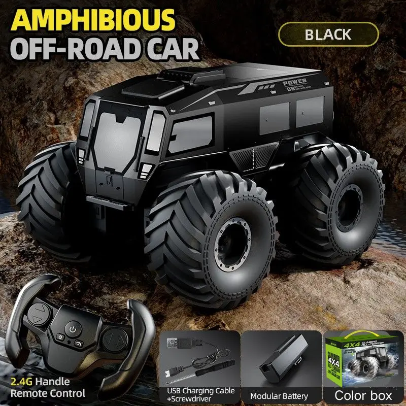 

JJRC Q210 Rc Car 4wd 2.4G Off-road Remote Control Climbing Car All Terrain Amphibious Vehicle Toys For Children Boys Kids Gifts