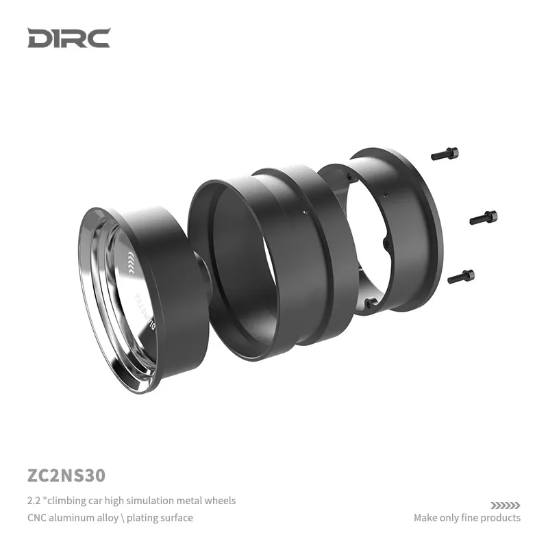 D1RC 2.2-inch metal climbing car simulation wheel hub PUBG second-generation wheel hub AXIAL scx10 TRX4