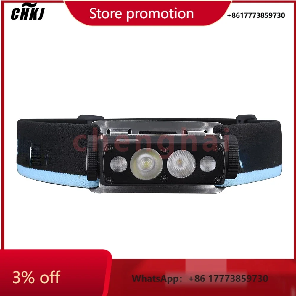 

CHKJ S6R charging strong light headlight spotlight flood red high color rendering metal