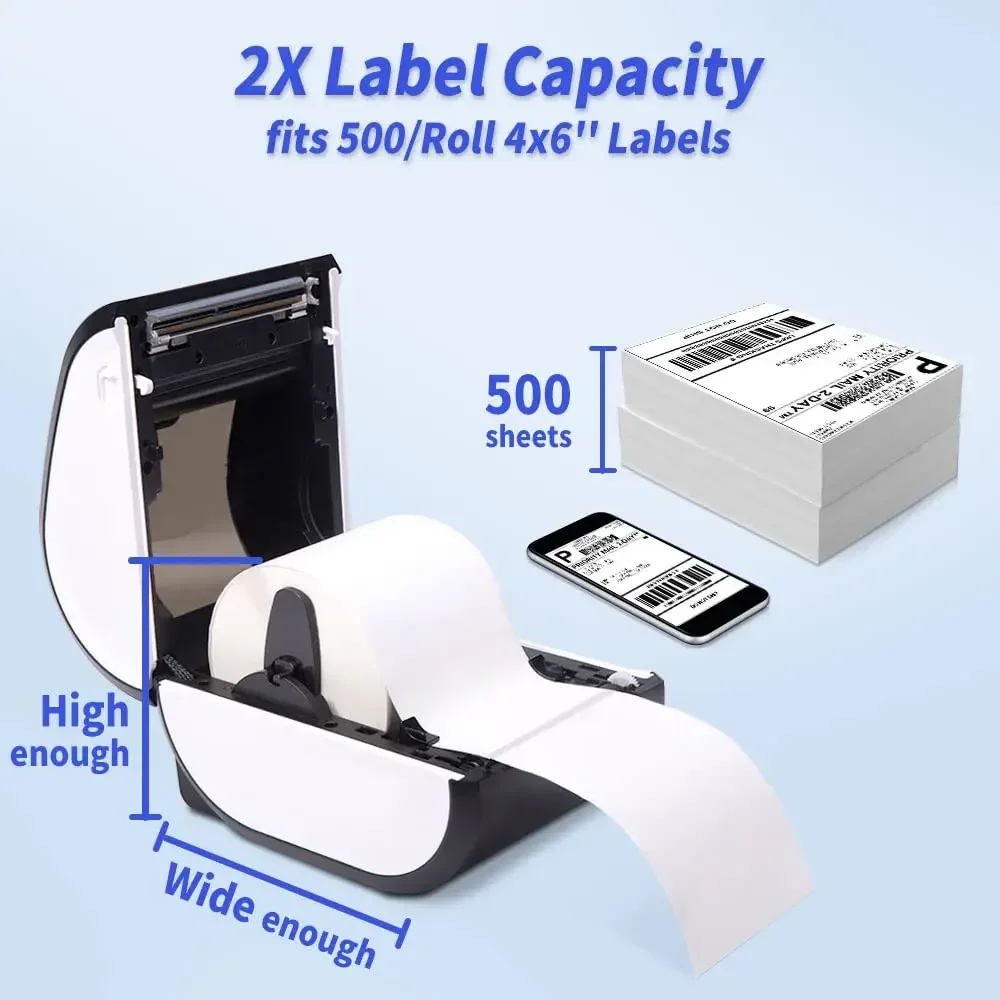 Phomemo D520 BT Shipping Label Printer Wireless Thermal Label Printer for Business Thermal Sticker Printer 20-115mm Label Maker