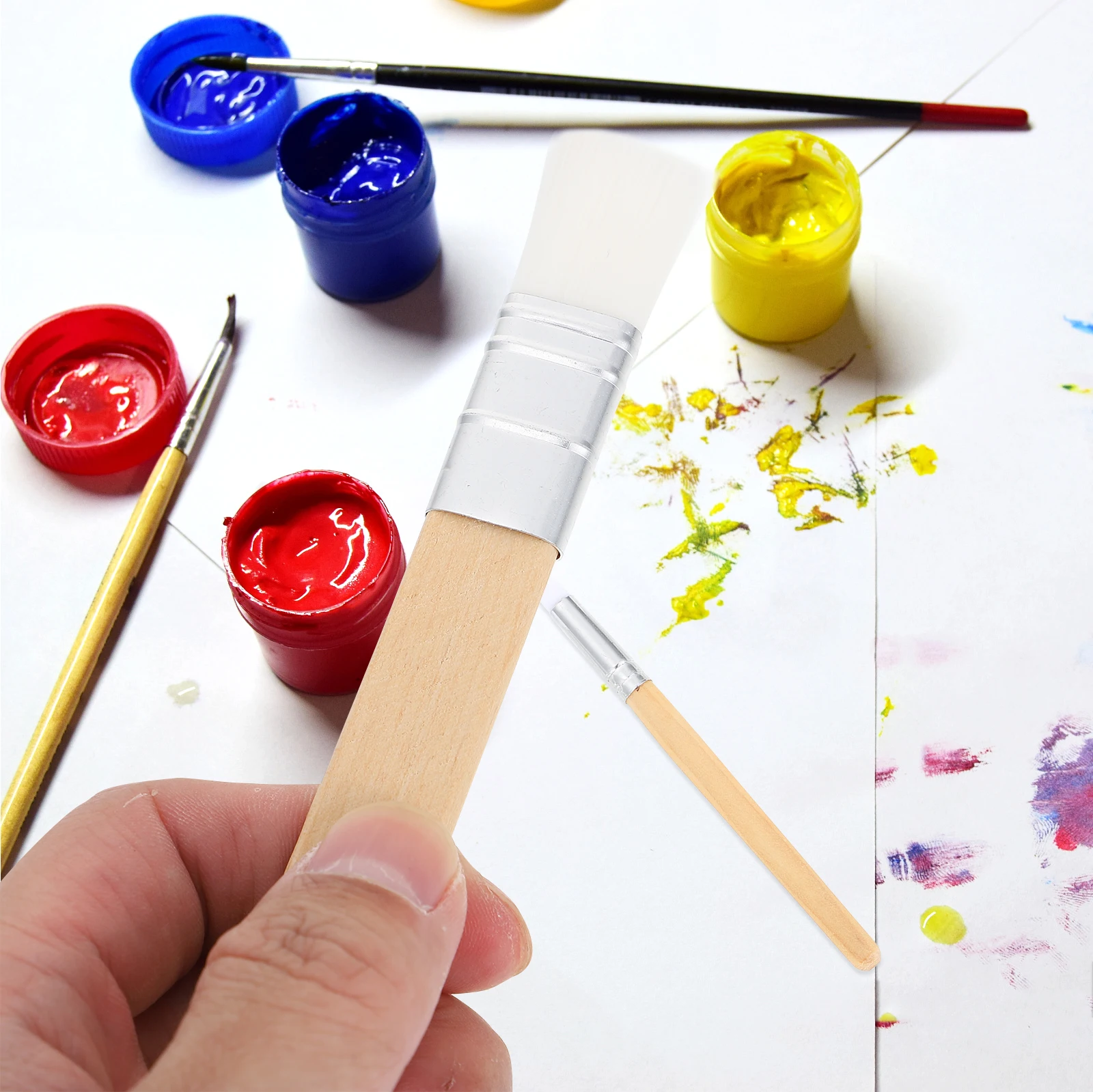 

6 PCS Brush Set Oil Painting Supplies Gilded Model Detail Bamboo Watercolor Brushes for Kids