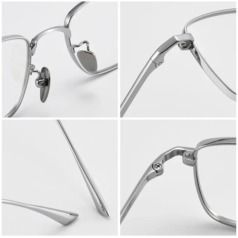 VICKI Pure Titanium Wire for Men and Women Retro Half-frame Myopia Glasses Can Be Customized Prescription Multi-focus TE-1908