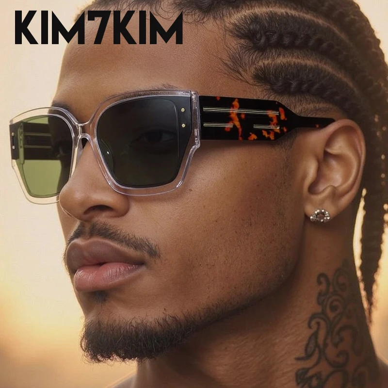 

Oversized Punk Square Sunglasses Men 2025 Luxury Brand Steampunk Trendy Driving Sunglass For Male Vintage Eyewear UV400 Shades