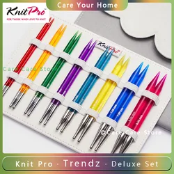 KnitPro Deluxe Trendz Acrylic Interchangeable Circular Knitting Needles Set With 360° Swivel Cable Knitting Spokes Kit