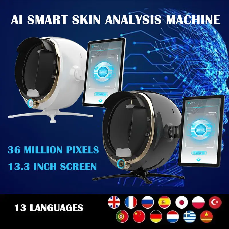 Professional 3D Skin Scanner Care Facial Analyzer Monitor Machine Magic Mirror Testing Detector Beauty analysis instruments