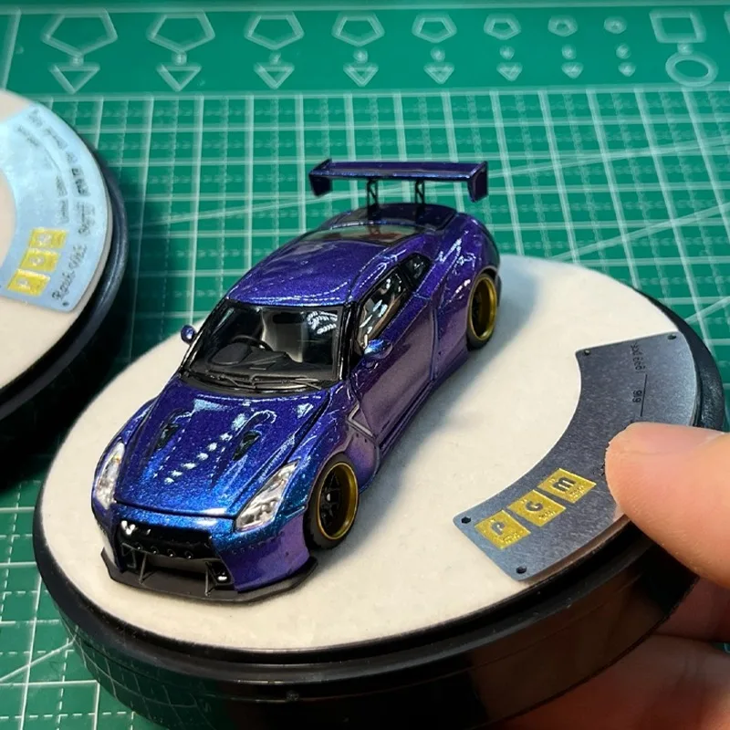 รถของเล่น PGM 1/64 GT-R R35 PANDEM APAxpo ผลิตจากโลหะผสม แบบหล่อขึ้นรูป ของสะสมสำหรับเด็กผู้ชาย ของขวัญคริสต์มาส