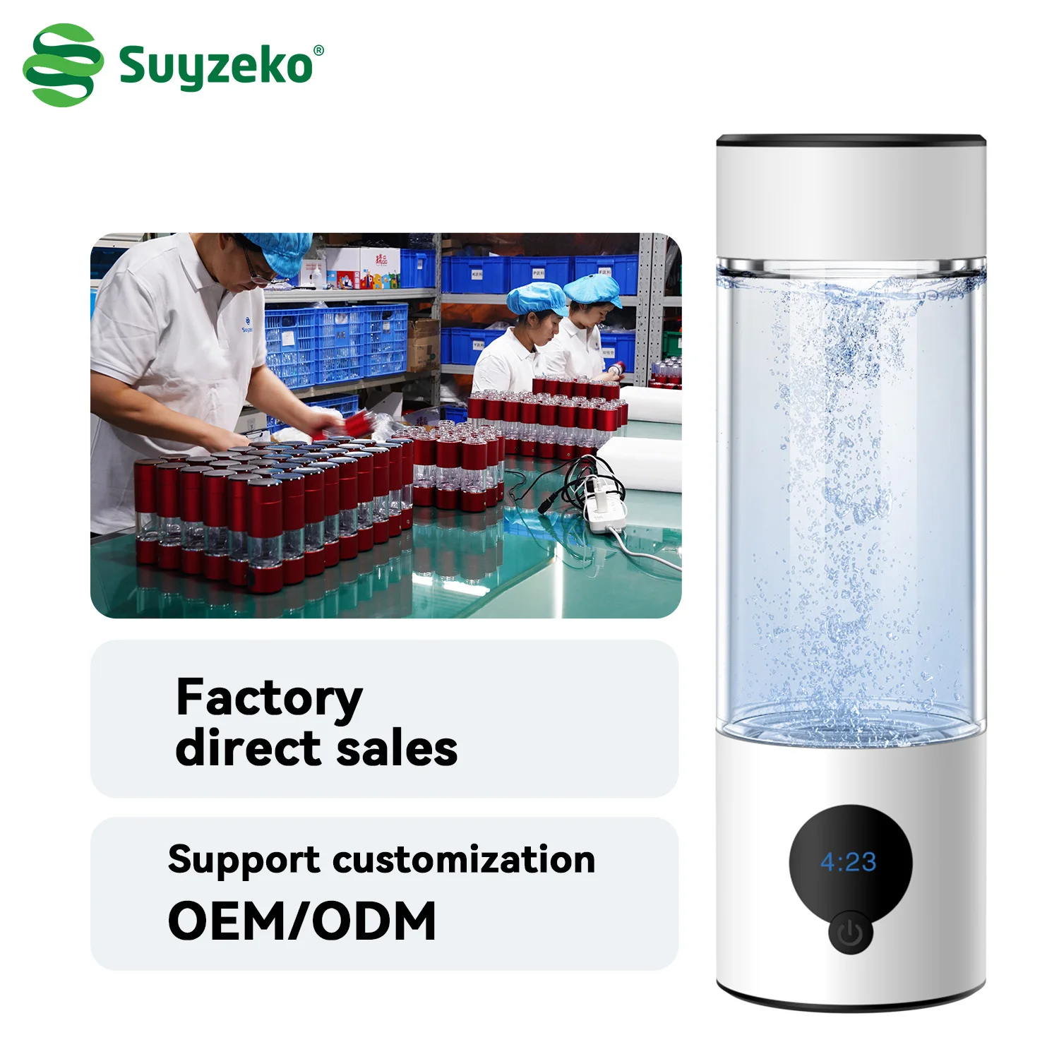 

Suyzeko High Quality Health Water Maker SPE PEM Technology Hydrogen Rich Water Generator Hydrogen Water Bottle