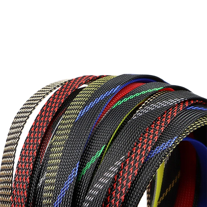 4mm/6mm/8mm Expandable Braided Sleeving - PET Mesh Cable Sleeve for Wires Cables Management DIY(1m/5m/) ﻿ ﻿