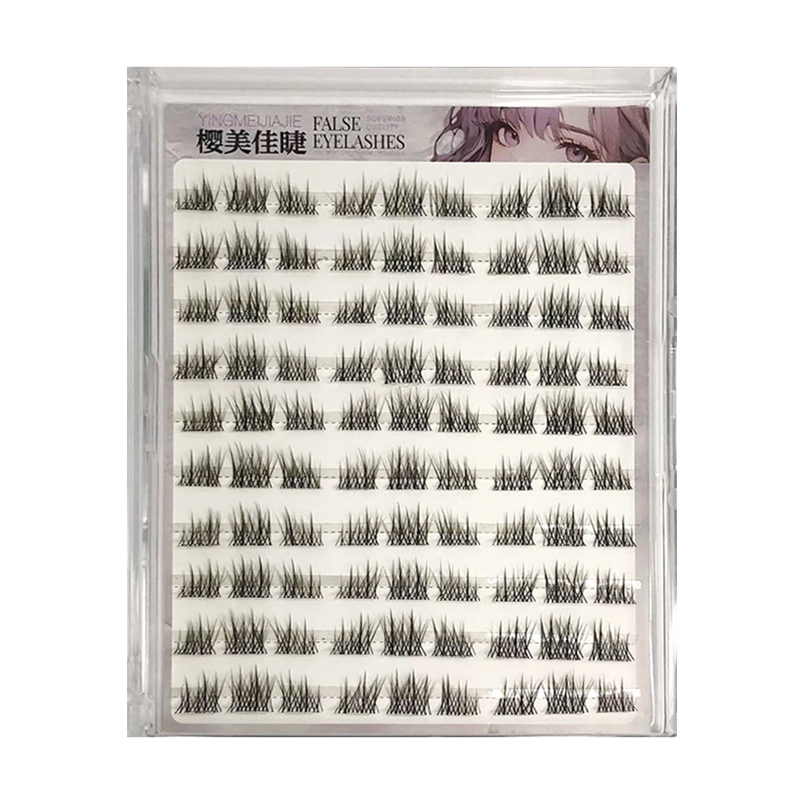 接着剤不要のつけまつげ ナチュラルなタンポポ風つけまつげ 3Dドールマンガ風 11-13mmミックス長さ デイリーマツエク サロンメイク