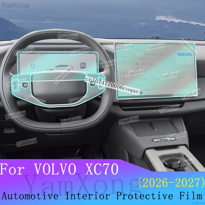 For VOLVO XC70 interior Protection Film Kit Navigation Dashboard screen Transparent Sticker Door Window lift panel scratch Film