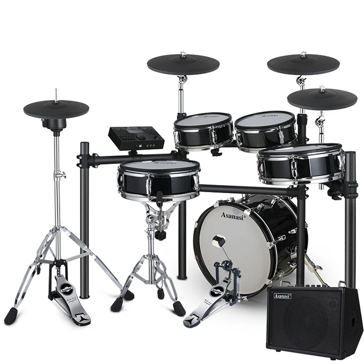 Foldable Electric Drum Kit With Drum Stool Musical Instruments