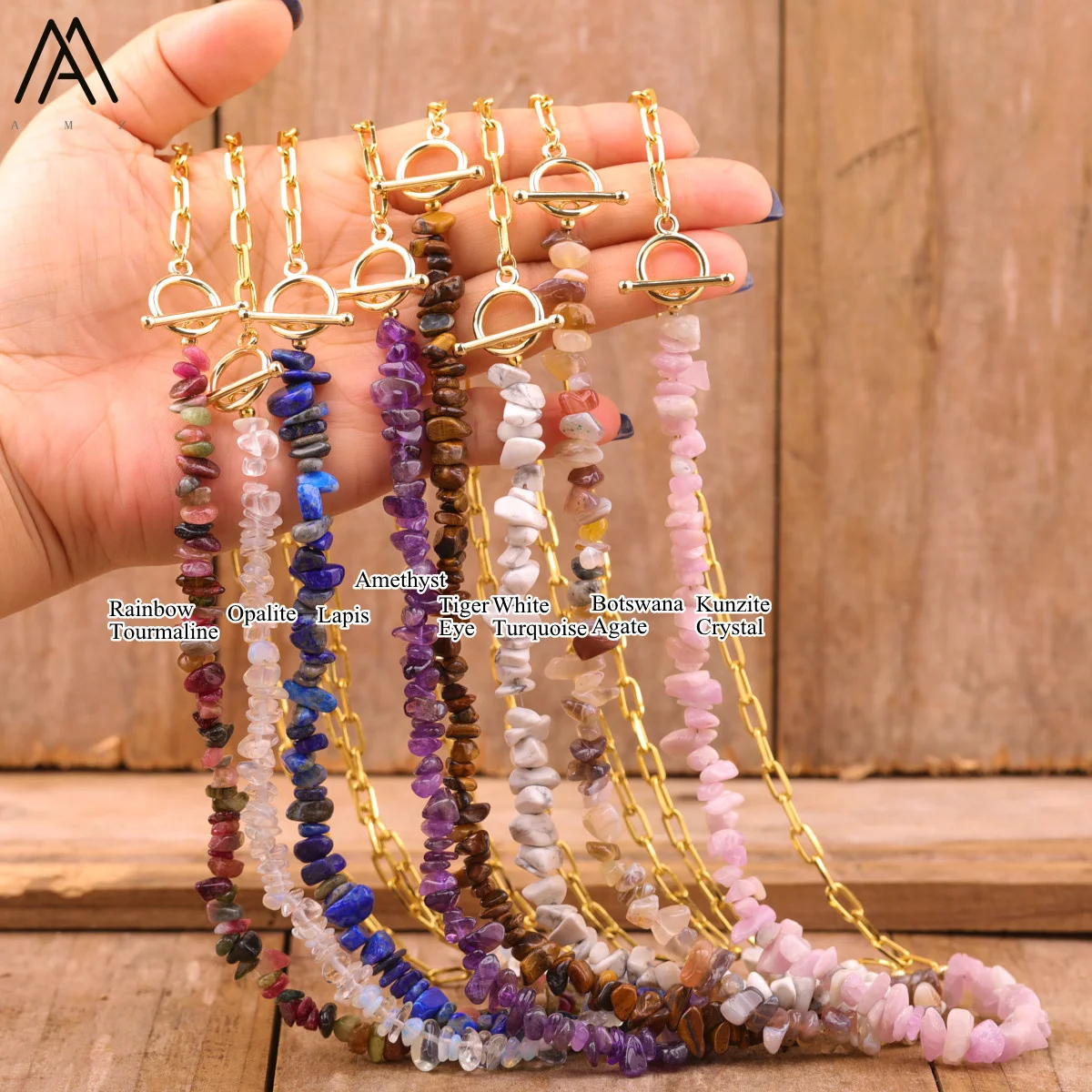 قلادة نسائية قصيرة من الأحجار الكريمة مكتنزة قلادة ذات ياقة روحية للسيدات مجوهرات هدايا حفلات نسائية بوهيمية