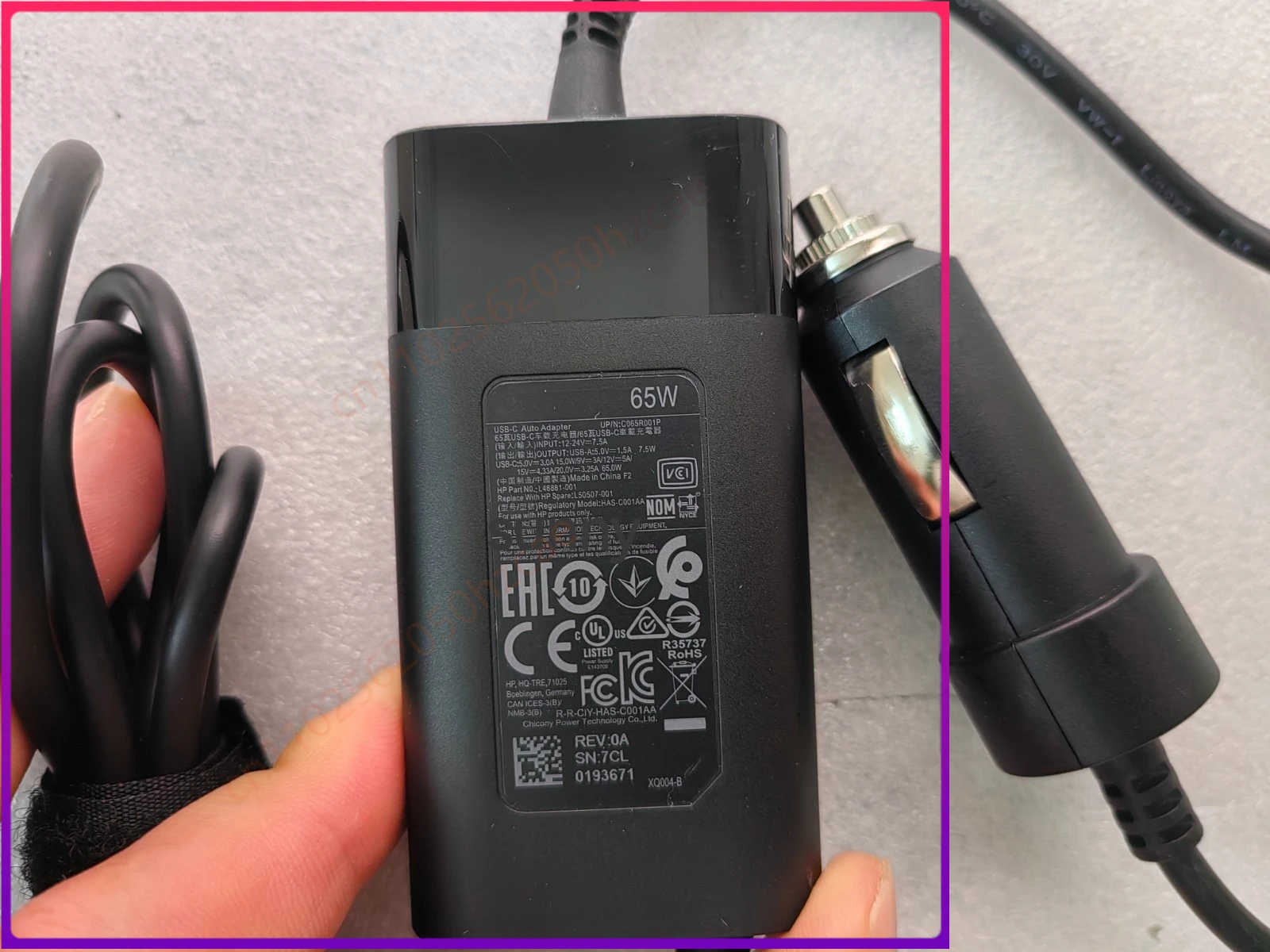 

Б/у адаптер USB-C для ноутбуков HP, 65 Вт, 5TQ76AA, L48881-001, L50507001