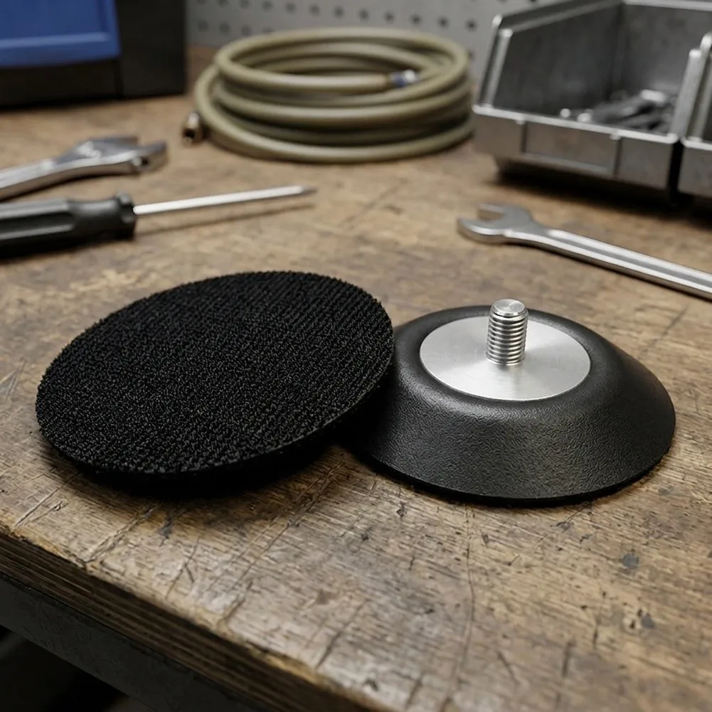 3 inch Black Polyurethane Backing Pad for For 9403 Grinder 7125 Sander Uniform Pressure Distribution Polishing Aid