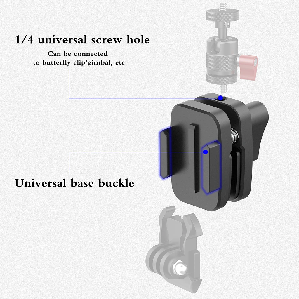 BGNing Motorrad-Windschutzscheiben-Halterungsklemme für DJI POCKET 4 für Insta360 X5 X4 X3 GO3S/ACE PRO2 /DJI Action 5 Pro 4 3 2 – Detail 4