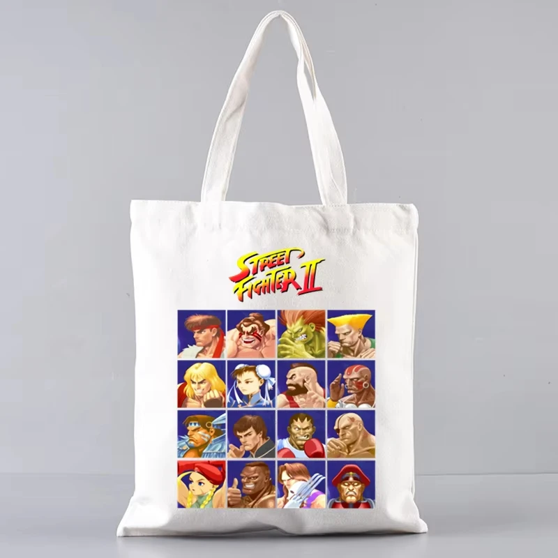 

Street Fighter No Parking Violators Will Be Destroyed Женские холщовые сумки с принтом Эко-сумка Сумки на плечо с героями мультфильмов