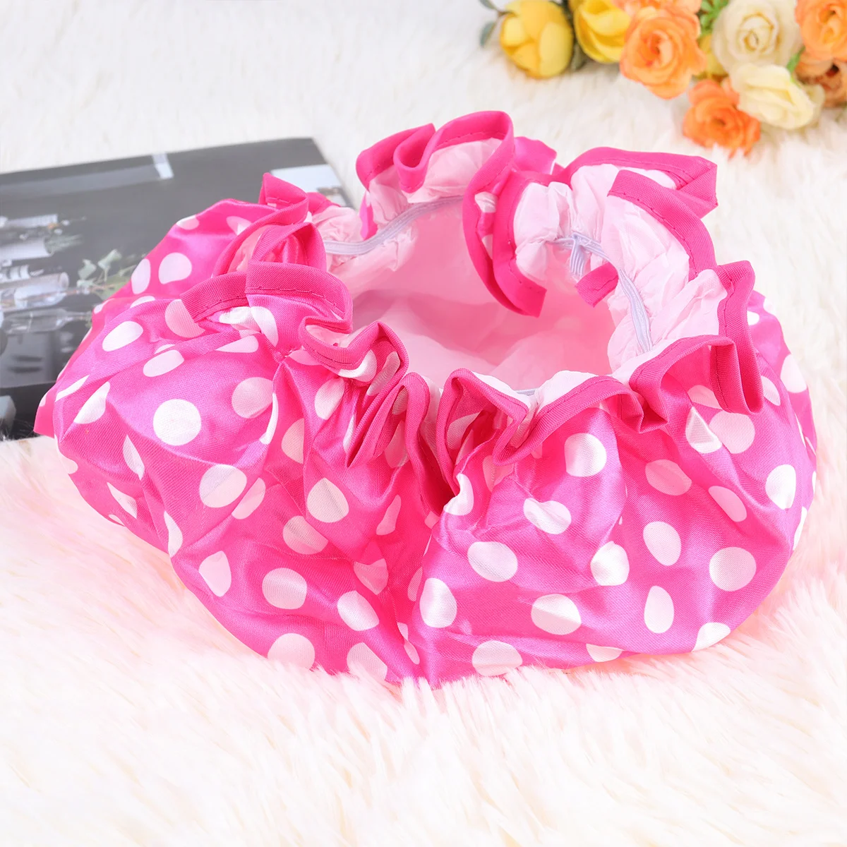 

2Pcs Reusable Bath Cap Waterproof Hair Cover for Women Eva Shower Cap for Facial Cleansing Hair Conditioning Home Salon Use