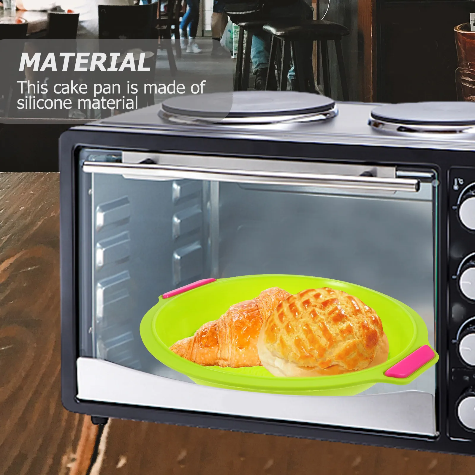 

9 Inch Silicone Two-Color Cake Pan Mold Non-Stick Oven Bakeware Tray Kitchen Baking Tray High Temperature Resistant