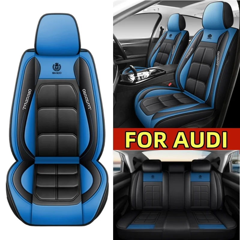 

Чехол на автомобильное сиденье AUDI, водонепроницаемый, из искусственной кожи, мягкий и удобный, с полной оберткой, чехол на сиденье с мышцами, грязеотталкивающий