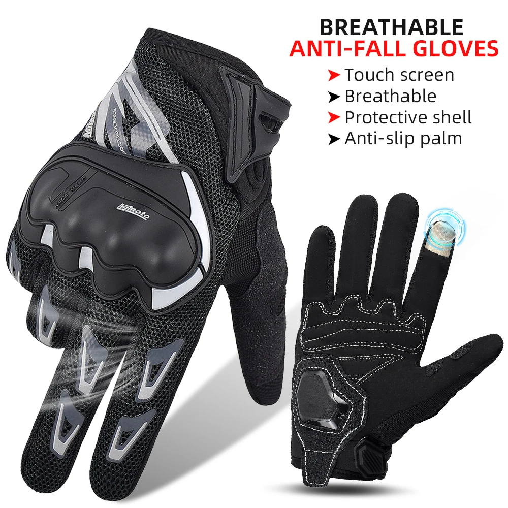 Motorcycle Gloves Summer Breathable CE Approval Moto Biker Gloves Touch Screen Outdoor Sports Motocross Cycling Gloves