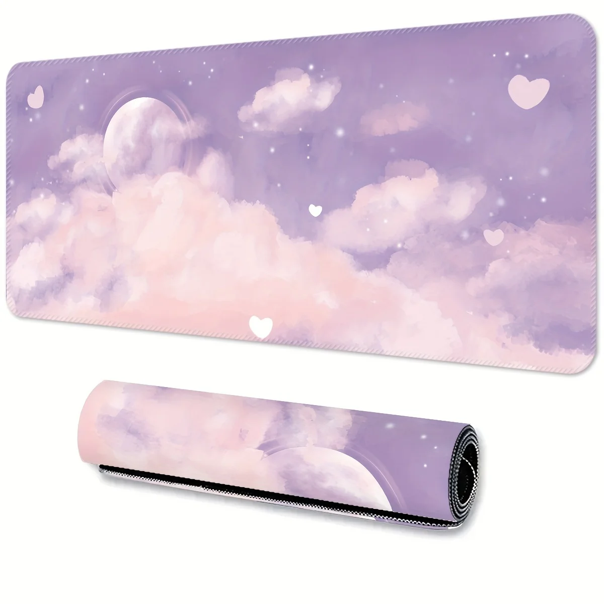 Purple Cloud Landscape Large Gaming Mouse Pad Laptop/Desktop Office Use Non-slip Mouse Pad Washable Rubber Material Mouse Pad Ul