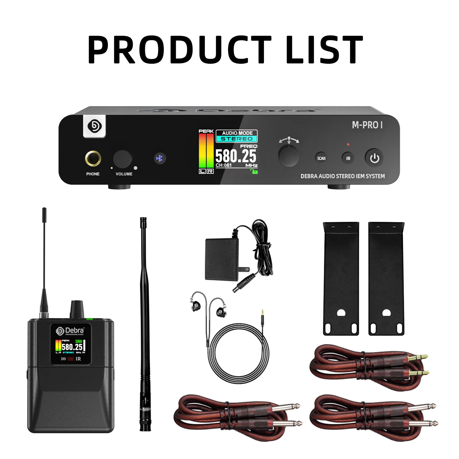 Debra M-PROI In-Ear-Monitoring-System, 560–690 MHz, Bluetooth, 24-Bit/44,1 kHz, 7-Millisekunden Latenz, für Tonstudios – Detail 13