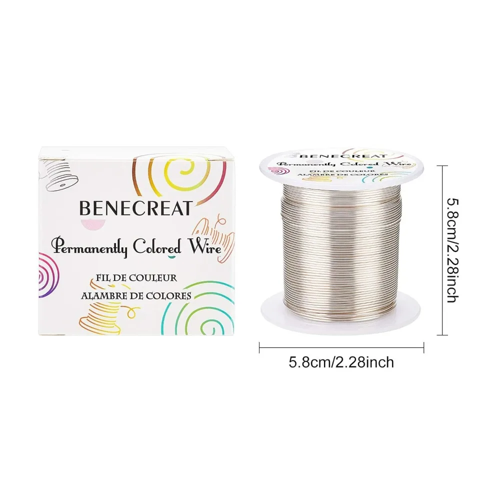 20 Gauge 32 Yards Tarnish Resistant Silver Wire Jewelry Beading Wire for Beading Wrapping and Other Jewelry Craft Making