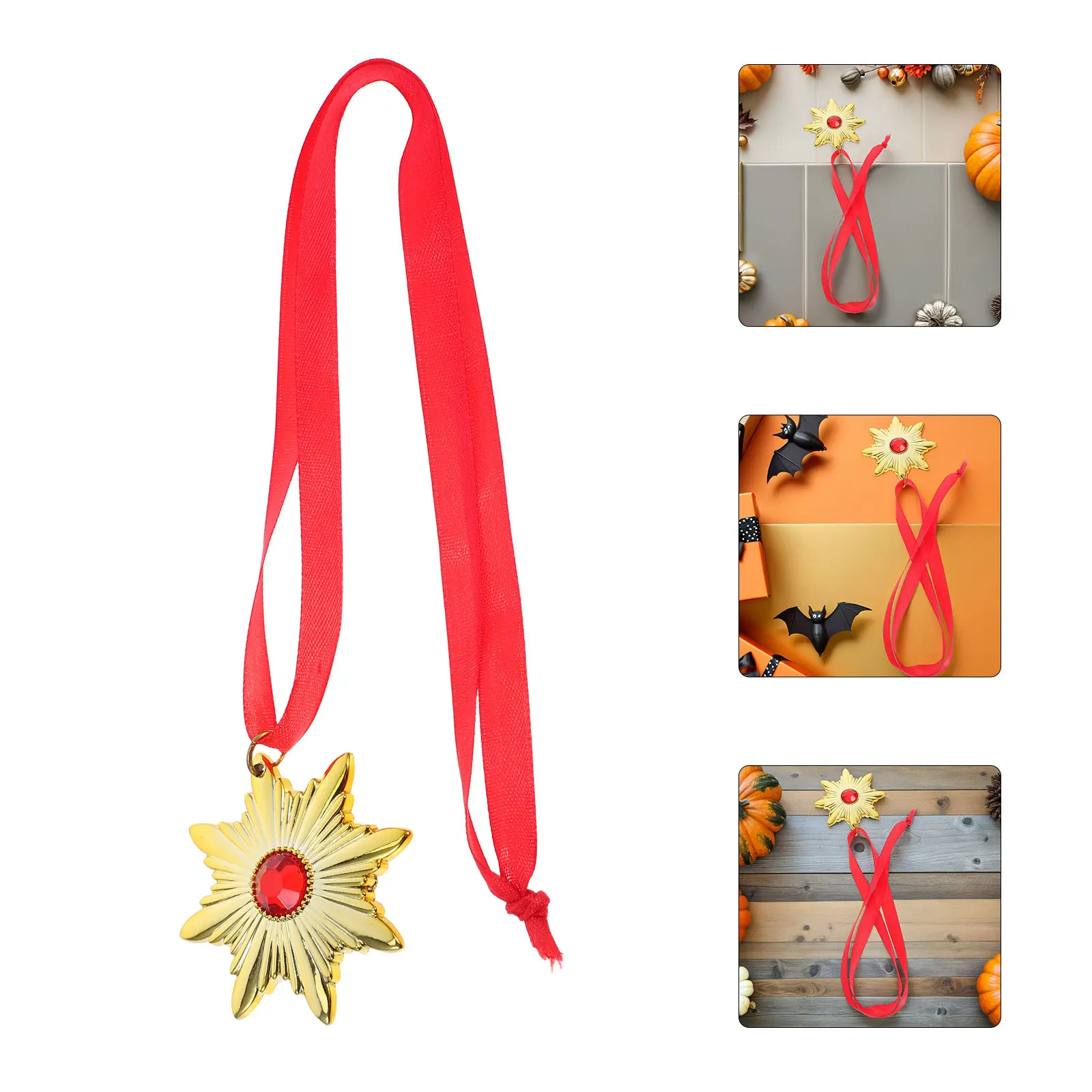 مصاص دماء ميدالية قلادة القوطية مجوهرات للنساء الرجال هالوين زي الاكسسوارات الحبل قلادة الطرف الديكور