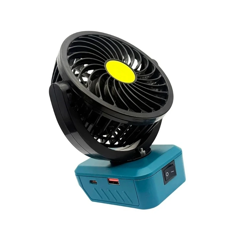 652F Foldable Fan With USB Type C Port For BL1815,BL1830 18V Battery Power Tool