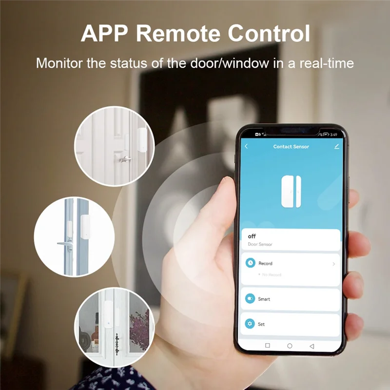 GOOD-Smart Магнитный дверной датчик Zigbee Дверной датчик для домашней безопасности Беспроводной контактный датчик Программируемый с Smart Life