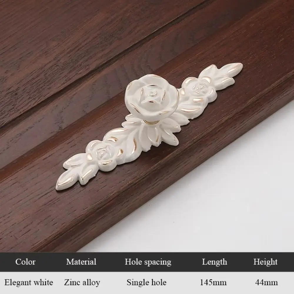Antique Style European Rose Style Cabinet Handles Zinc Alloy Bronze Finish Door Pulls Drawer Knobs Furniture Door