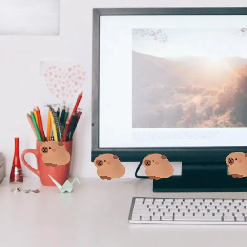 Cartoon Capybara Sticky Notes para Estudantes, Cute Auto-adesivo Note Pad, Notas da Mensagem, N Times Sticky Notes