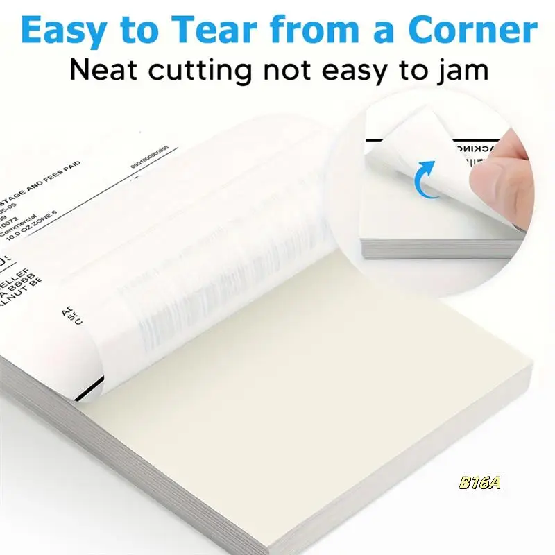 Label Termal Langsung 500 Label Per Susun - Perekat Kuat Untuk Label Pengiriman